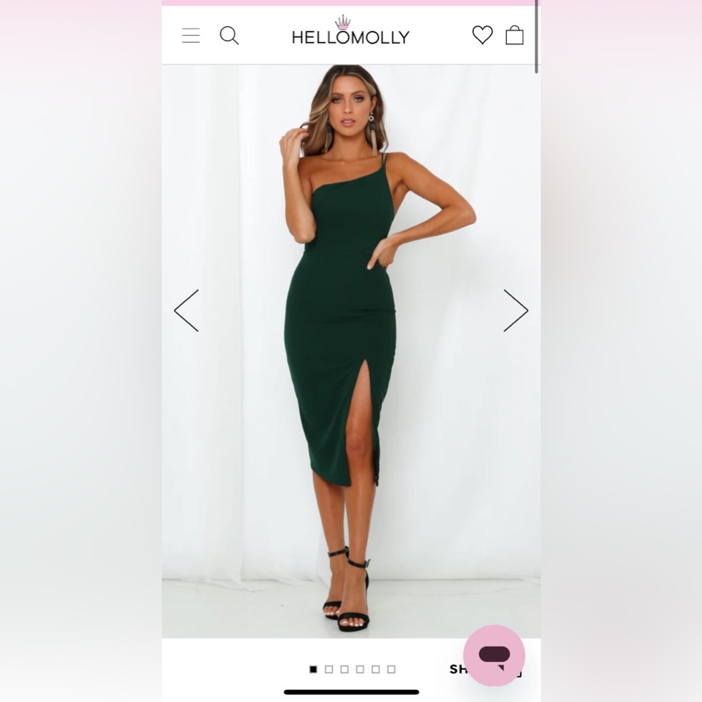 HELLO MOLLY TAKING IT BACK DRESS FOREST GREEN SIZE 6